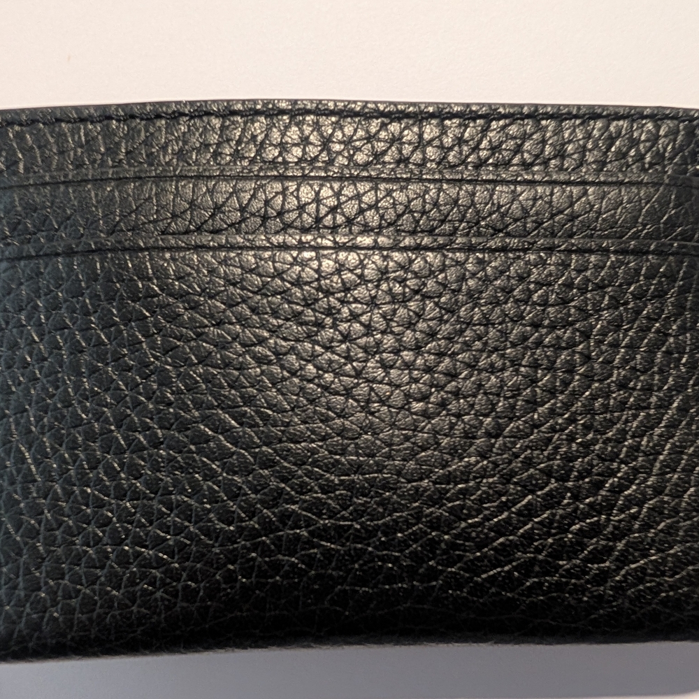 Michael Kors Black Leather Card Holder with Silver MK Accent NWT - Picture 2 of 5